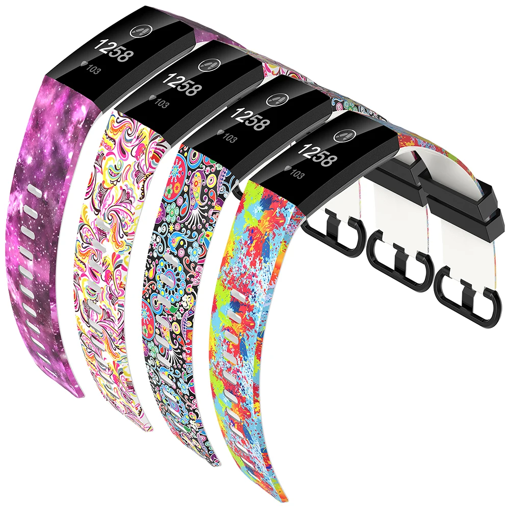 

Baaletc Bands For Fitbit Charge 3 (Pack of 4),Replacement Band Adjustable Sport Straps Smartwatch Wristband For Fitbit Charge 3