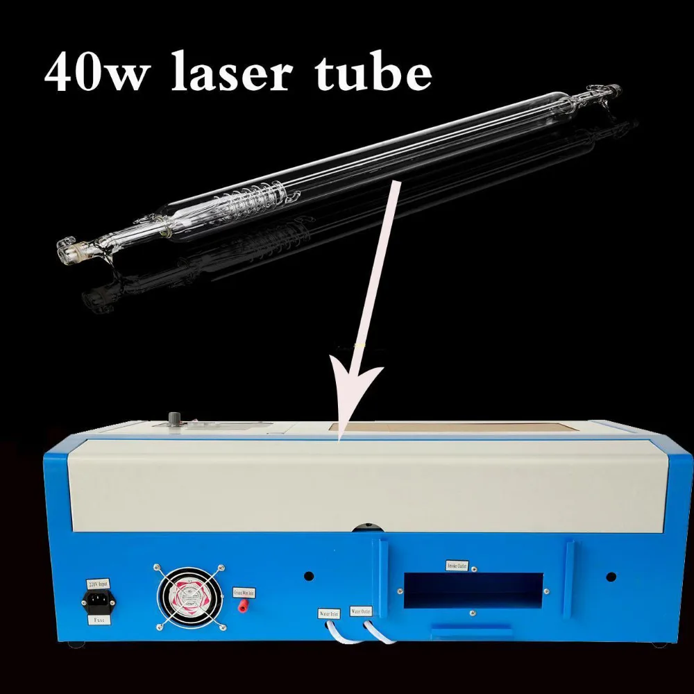 (Доставка от DE) 40 Вт герметичный CO2 стекле трубки 13-15mA для лазерного гравера машины