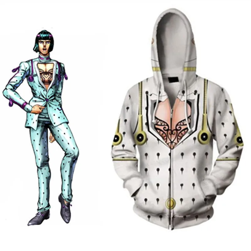 Толстовка с капюшоном и 3D принтом JOJO'S bistry ADVENTURE DIO BRANDO спортивный свитер куртка
