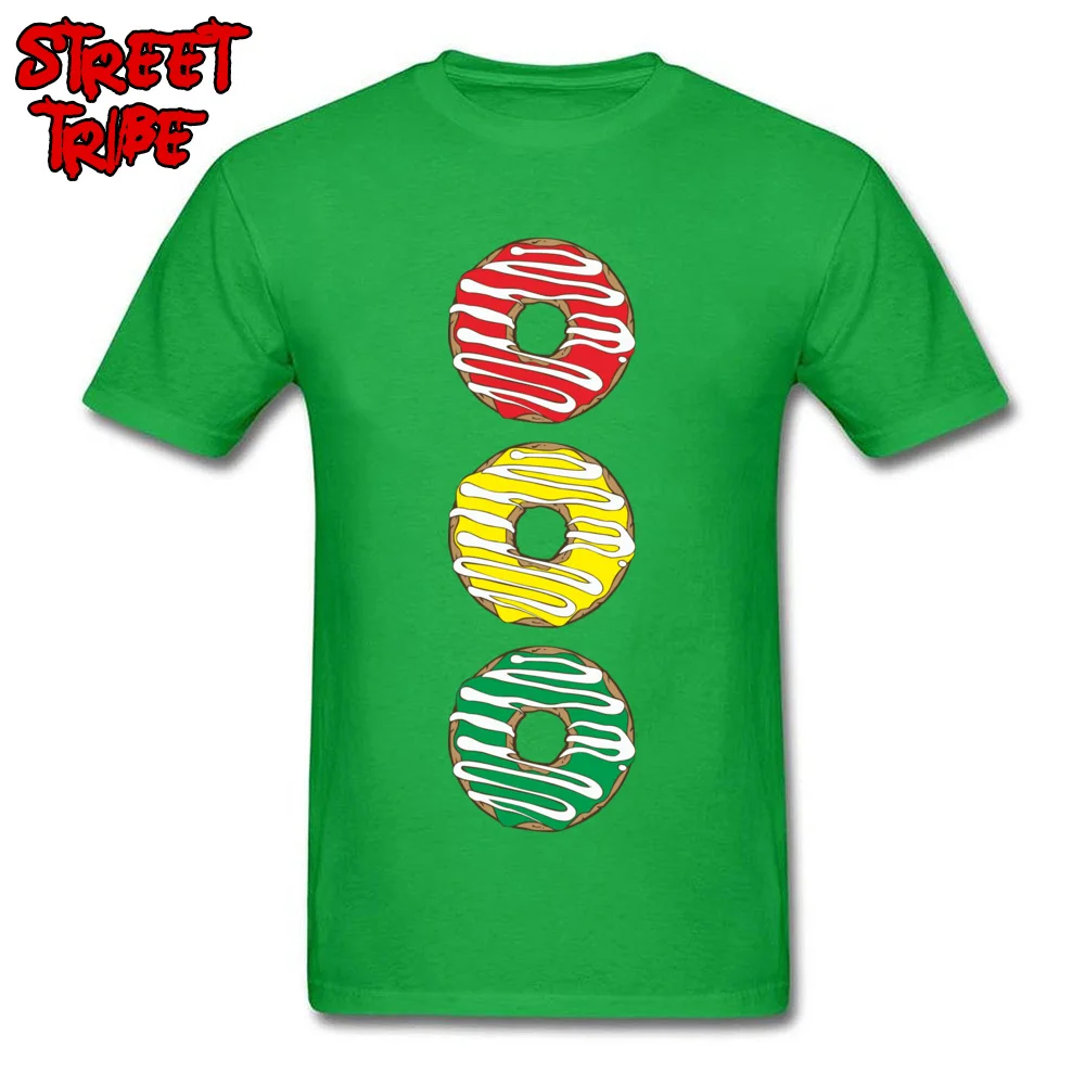 donuts traffic light Boy Slim Fit Slim Fit Tops Shirts Crewneck Labor Day Pure Cotton T Shirt Fitness Tight Short Sleeve T Shirt donuts traffic light green