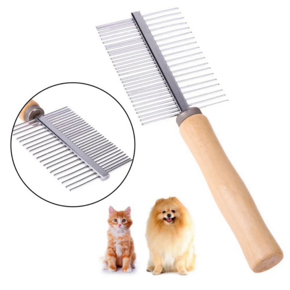 Pet Supplies Pet Professional Rake Double Row Stainless Steel Comb