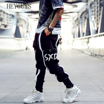 

Europeand the United States street fashion hip hop pants men's trend loose sports beam pants students knit pants casual trousers