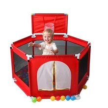Портативный Детский Манеж Детский забор мяч бассейн безопасный барьер для кровати От 0 до 6 лет детский манеж Ткань Оксфорд бассейн шарики детский забор