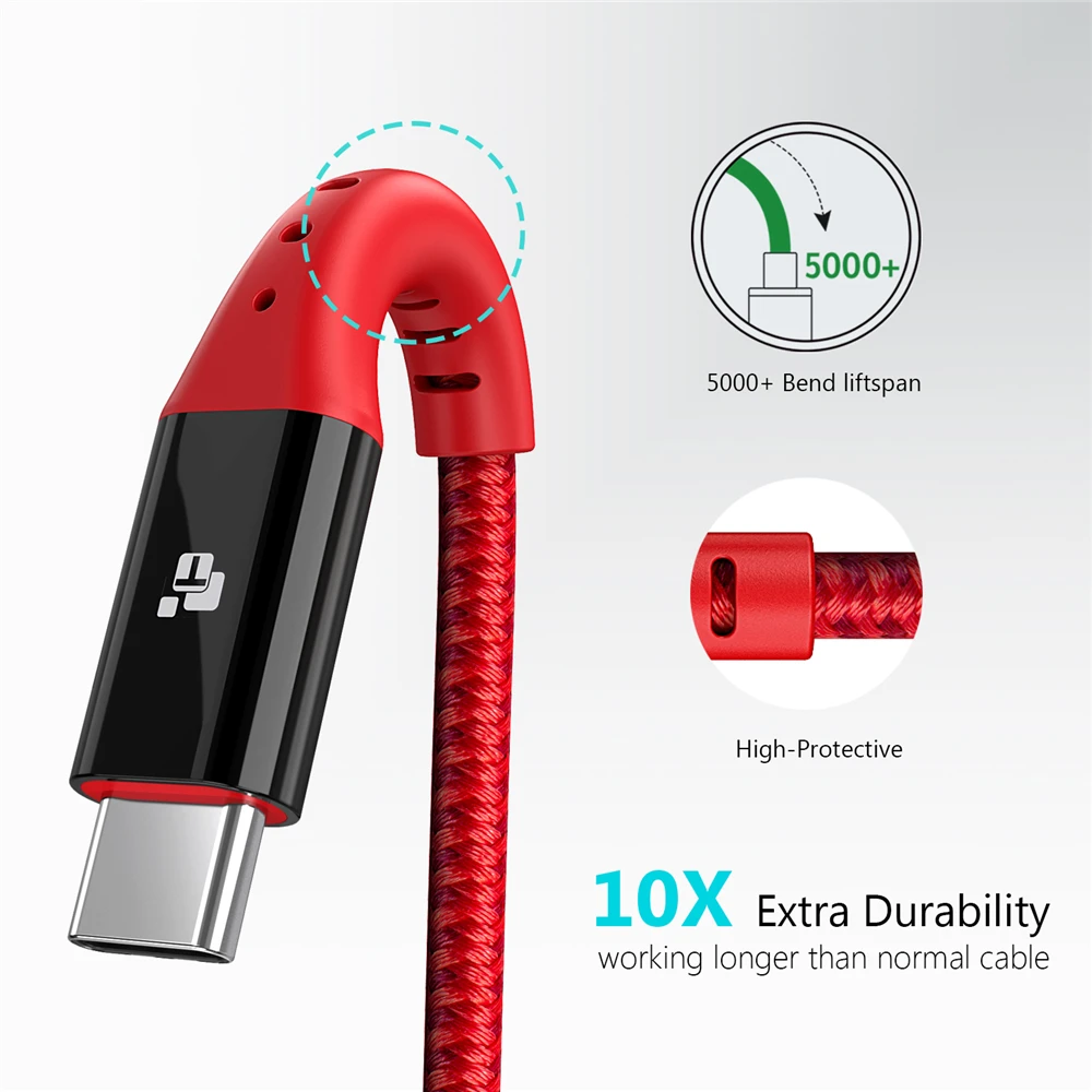 TIEGEM usb type-C кабель для One Plus 6 5t быстрая зарядка QC3.0 USB C Быстрая зарядка USB зарядное устройство кабель для samsung Galaxy S9 S8 Plus