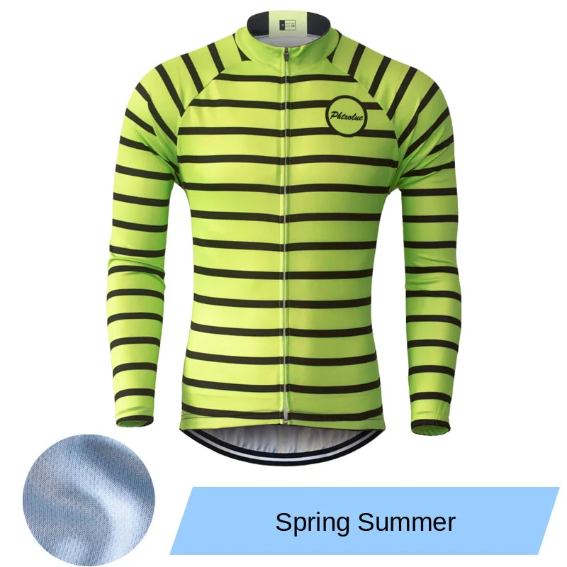 thumbnail image 1 of Phtxolue - Maillot de ciclismo térmico de forro polar para hombre, ropa cálida de manga larga para ciclismo de montaña profesional, para otoño e invierno, para primavera y verano, 1 of 5