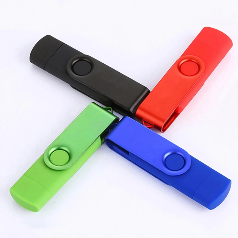 2 IN 1 Flash Disk 64GB Pen Drive 8GB 4GB 16GB 32GB Pendrives OTG Memory Stick For Android Phone Notebook Laptop PC Dropshipping
