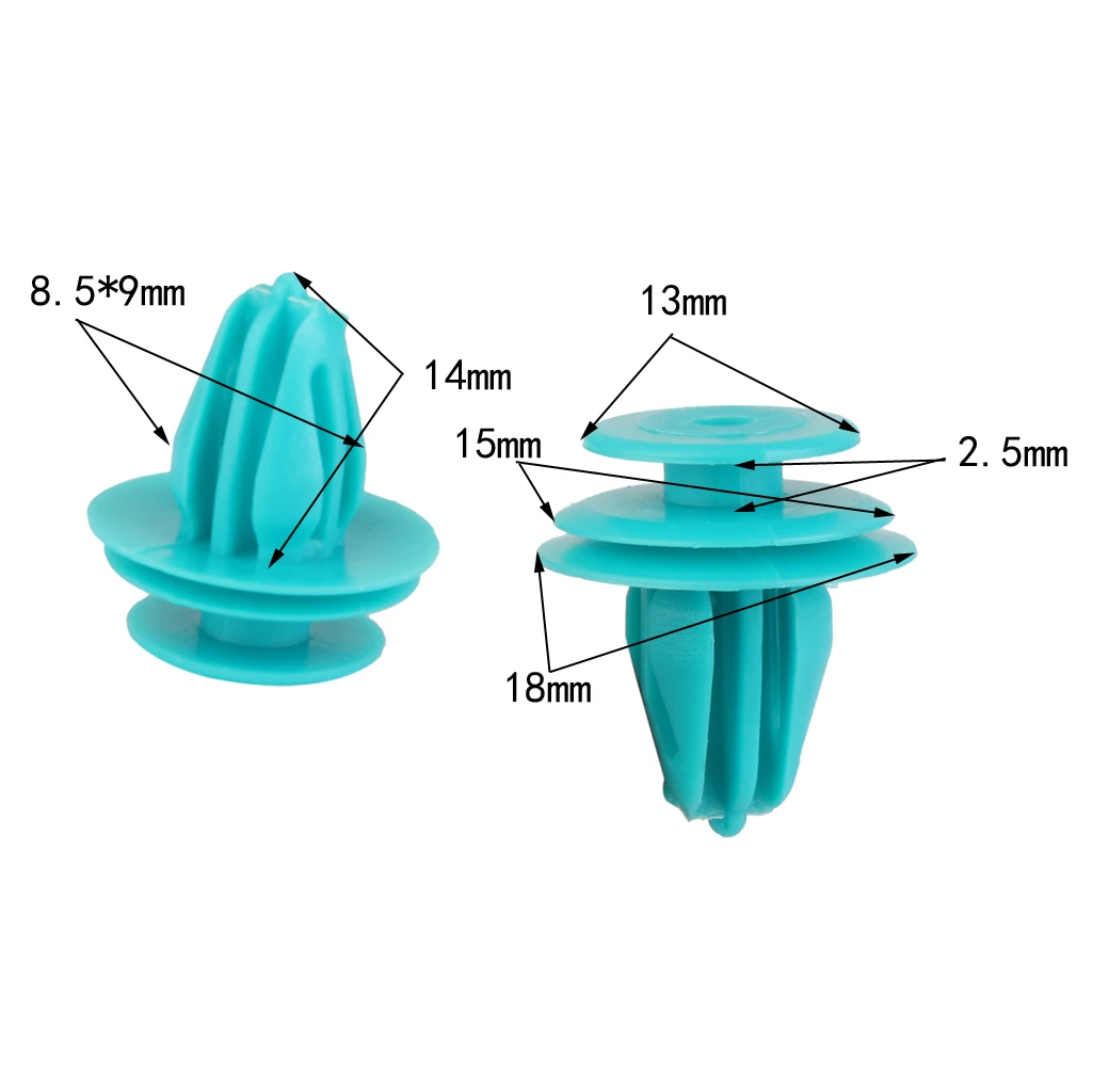Nylon Push-Type Fender Bumper Retainers Fasteners Clips Replace for Toyota Lexus 90467-10188 Pack of 30Pcs