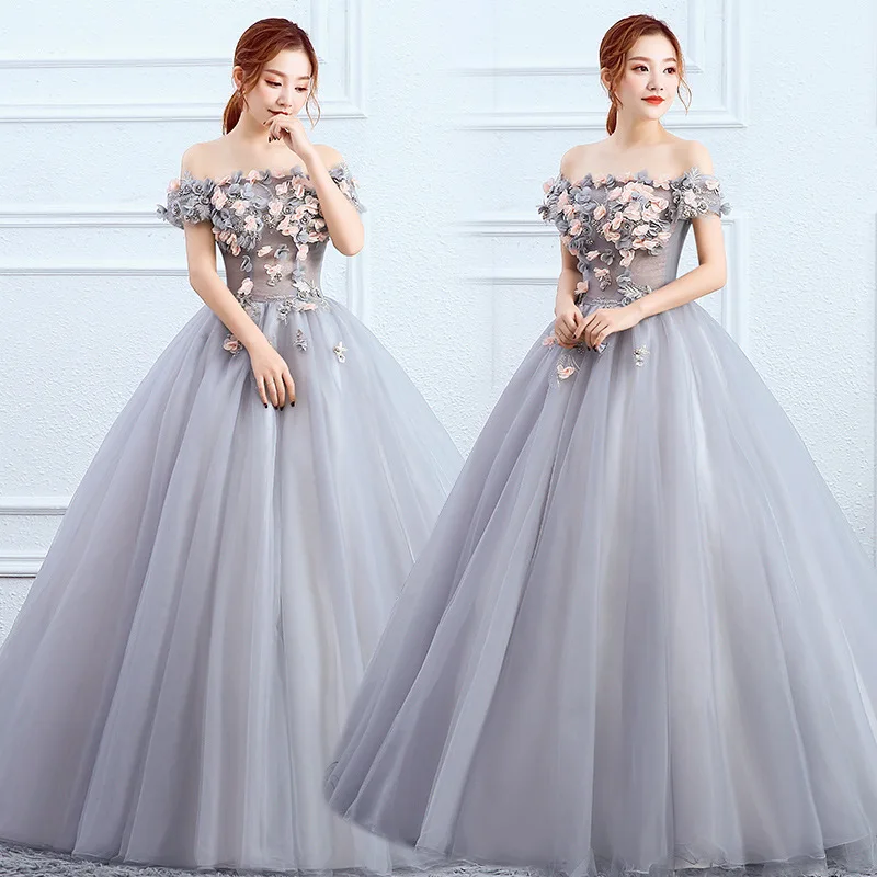 

It's YiiYa Wedding Dress Full Appliques Pearls Short Sleeve Boat Neck Lace Up Illusion Off the shoulder Long Bride Gowns E134