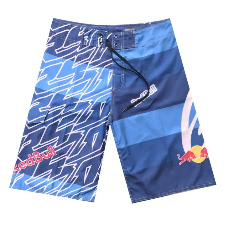 

Shoreline fashion cool summer men jeans blue surf shorts plus size sports beach stripes print men swimming shorts quick dry