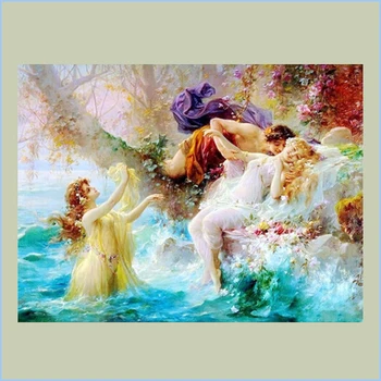 

5D Diamond Embroidery Paintings Rhinestone Pasted Little Mermaid Diy Diamond Painting Cross Stitch Diamond Mosaic Kit Room Decor