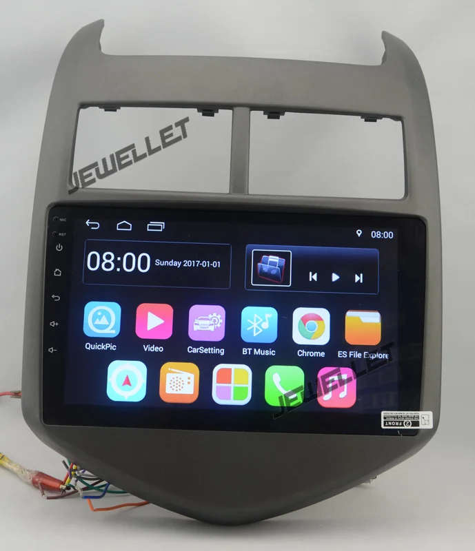 Discount 9" Quad-core 1024*600 HD screen Android 8.1 Car GPS radio navigation for Chevrolet Aveo Sonic Holden Barina 2012-2016 1