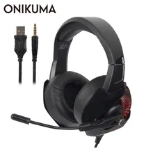 ONIKUMA K6 игровая гарнитура с микрофоном шлем ПК геймерские басовые