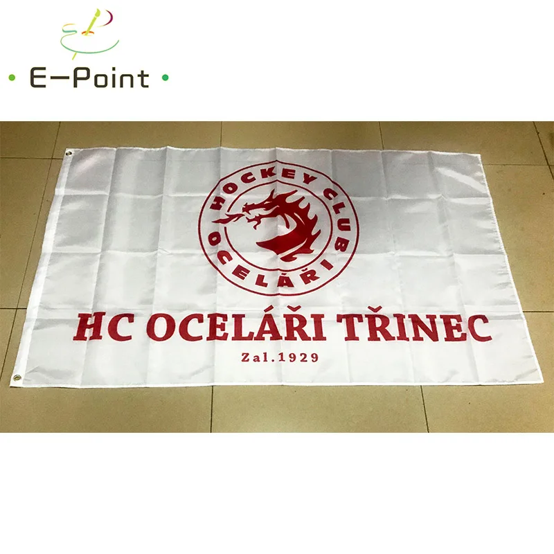 

Czech Republic Ice Hockey Team HC Ocelari Trinec 3ft*5ft (90*150cm) Size Christmas Decorations for Home Flag Banner Gifts