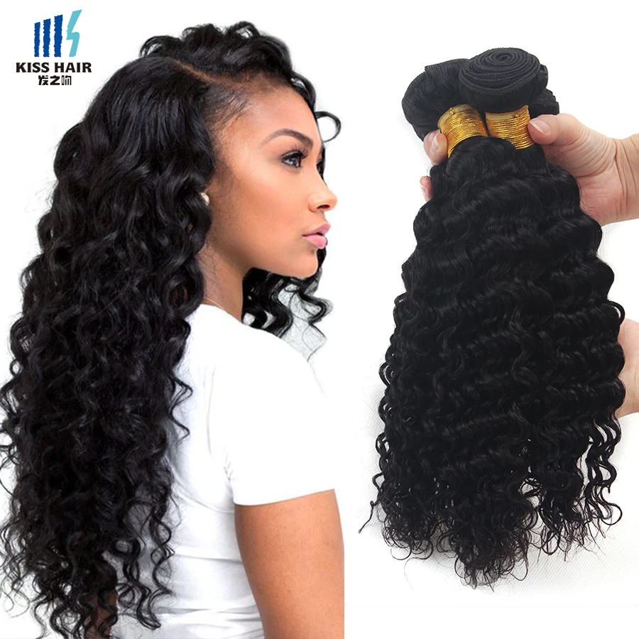 Deep Wave Brazilian Hair 3 Pcs Brazilian Curly Virgin Hair Brazillian Deep Wave Virgin Hair 7A Unprocessed Human Hair Extensions