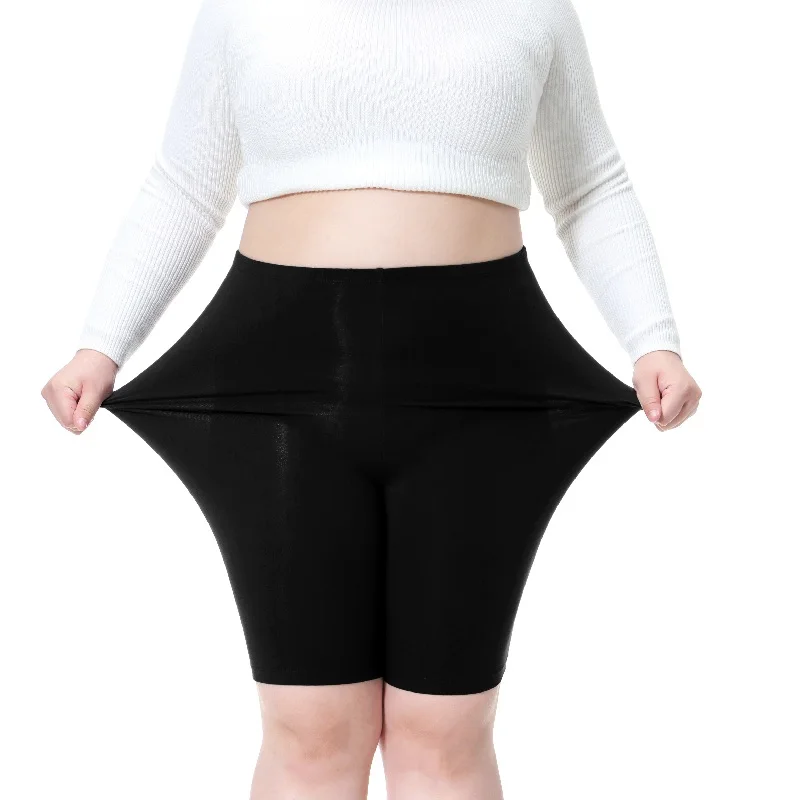 Women's Short Leggings Plus Size High Elastic Curvy Leggings for Long