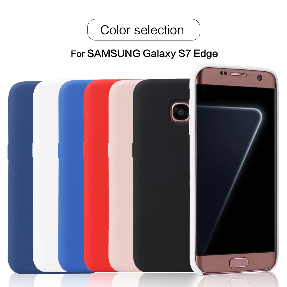 Чехлы для Samsung Galaxy S7 Edge чехол модный однотонный Защитный Мягкий силиконовый