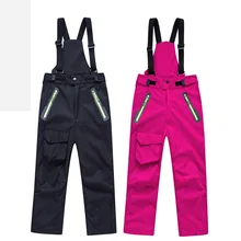 SJ-MAURIE, Детские Лыжные водонепроницаемые штаны, ветрозащитные зимние лыжные штаны для сноуборда для детей, лыжные штаны для мальчиков и девочек