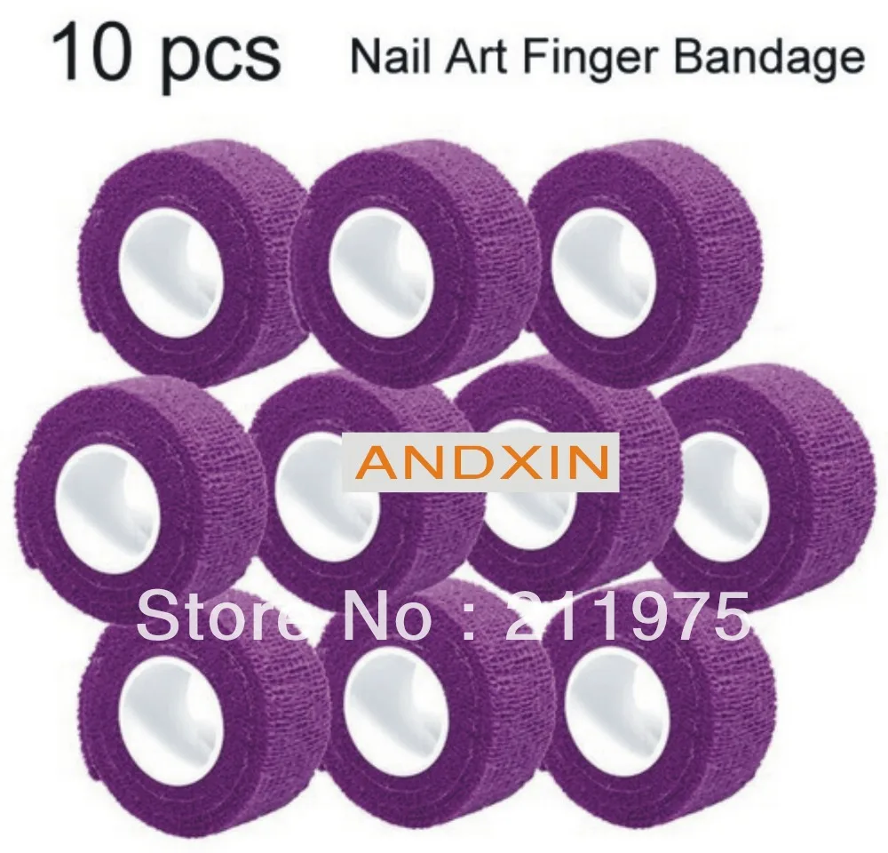 BEMLP 10 PCS ROLL TAPE FLEX WRAP FINGER BANDAGE NAIL ART SALON CARE
