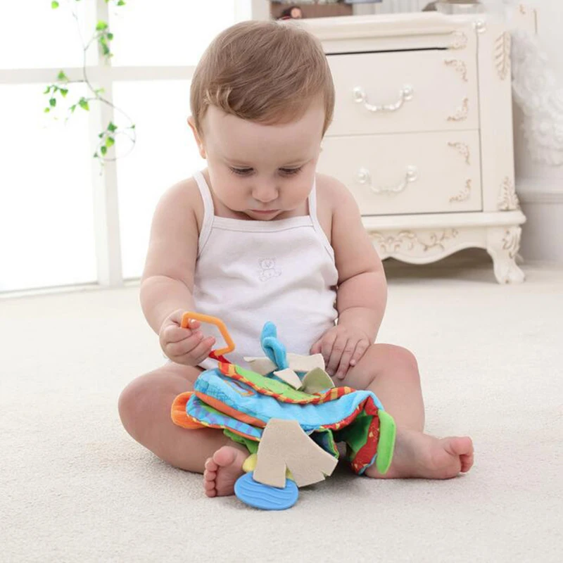 Soft Cloth Book Baby Toy Educational Reading Book with Teether Baby Development Animal Cute Infant Educational Baby Toys