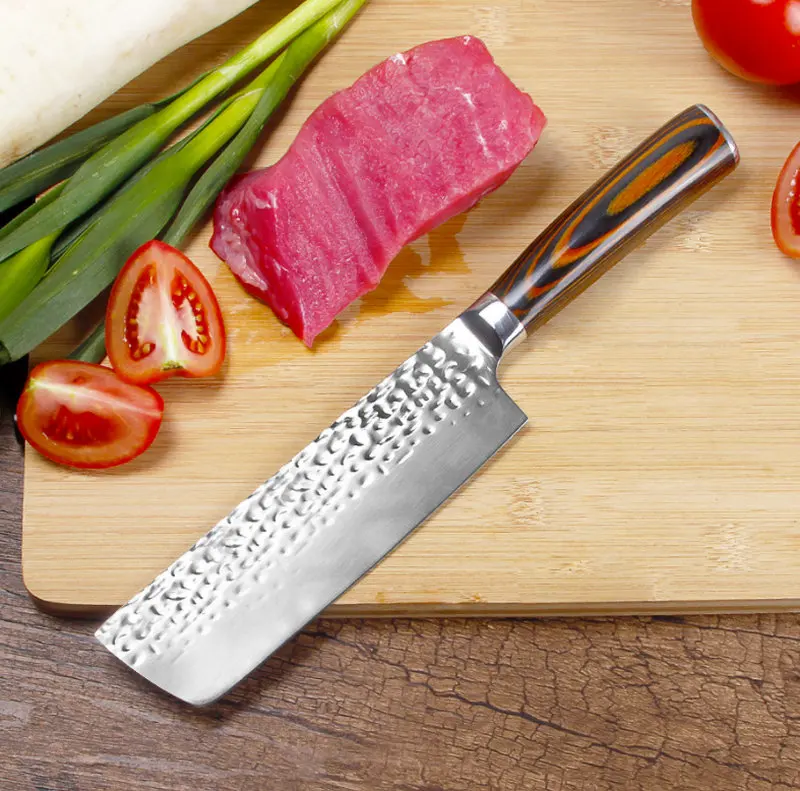 

Kitchen Knife Professional Japanese Chef Knives 7CR17MOV 440C Stainless Steel Meat Santoku Knife Wood Handle Dropshipping