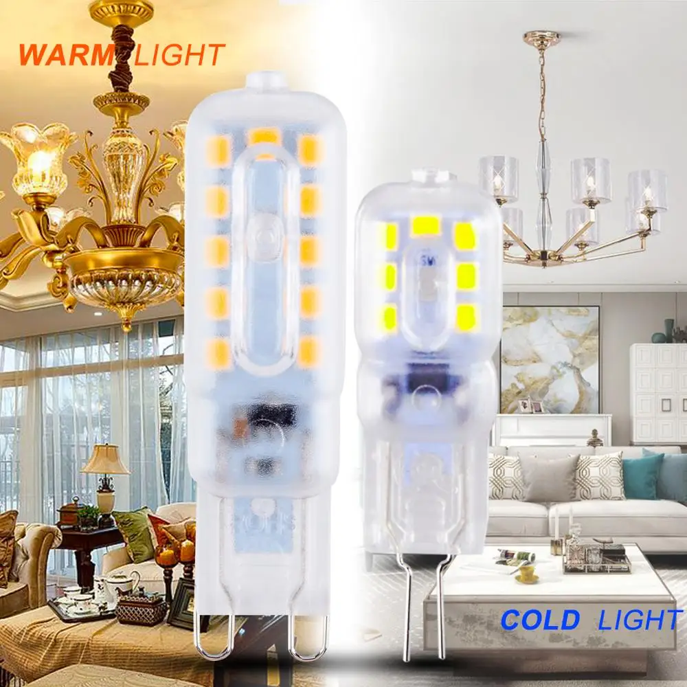 

10PCS G9 LED Dimmable Light Bulb 220V LED Bulb G4 Bombilla g9 Ampul LED Lamp 3W Corn Bulb 5W Chandelier Candle Light For Home