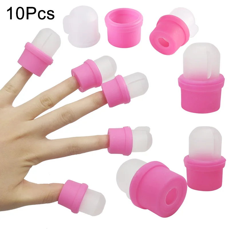 10 шт./партия ногтей замочить от крышки средство для снятия УФ гель-лака силиконовый чехол Типсы для ногтей обертывание инструмент@ ME88