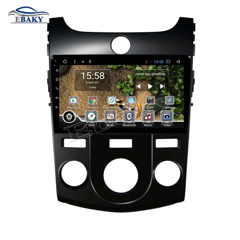 Best NaviTopia 9inch 1GB/2GB RAM Quad Core/Octa Core Android 7.1/8.1 Car DVD Radio for KIA Forte/Cerato 2009- with GPS 1