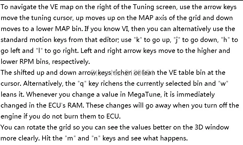 63 Tuning-VE Table 1-3