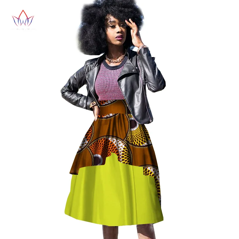 Roupas para Mulher Vestido de Baile Recente Bazin Riche Africano Dashiki Cera Impressão Joelho Comprimento Dupla Camada Saia Wy1200 51 Weddings & Events