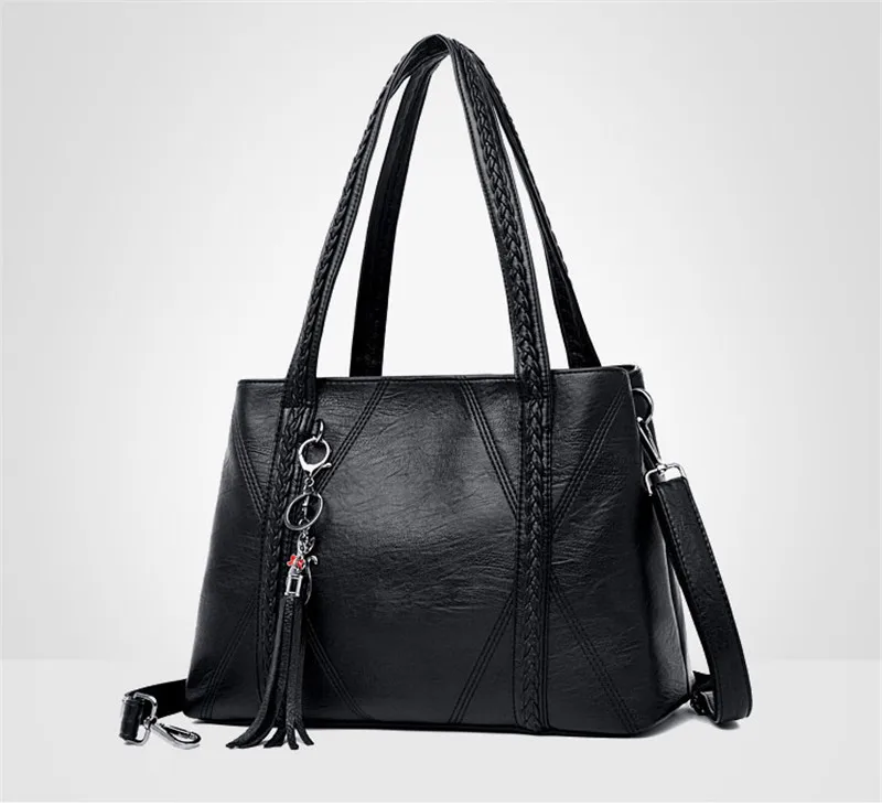 Женские сумки с металлической кисточкой, высокое качество, мягкая натуральная кожа, женская сумка, Большая вместительная сумка на плечо, сумки-мессенджеры, повседневные большие сумки