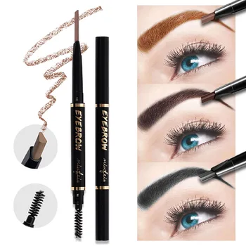 

Profession Fashion 3 Color Double Ended Eyebrow Pencil Waterproof Long Lasting No Blooming Rotatable Triangle Eye Brow Pen TSLM1