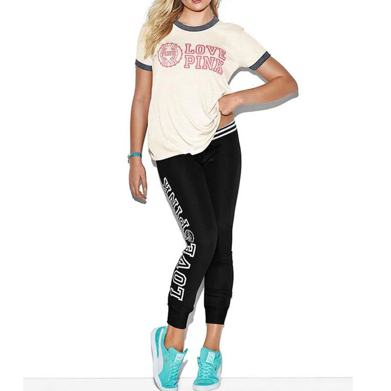 VS Love Pink Pants Women Black Sweatpants Joggers Loose Streetwear Punk Gothic Harem Cargo Trousers High Waist pants Plus Size VS Love Pink Pants Women Black Sweatpants Joggers Loose Streetwear Punk Gothic Harem Cargo Trousers High Waist pants Plus Size