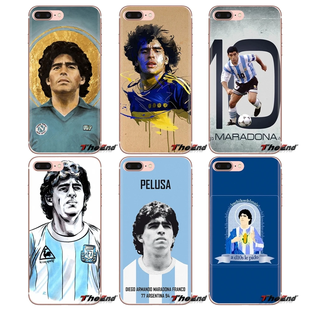 

Transparent Soft Shell Covers footballer Maradona For iPod Touch Apple iPhone 4 4S 5 5S SE 5C 6 6S 7 8 X XR XS Plus MAX