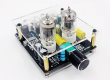 Dc 12v 6j1 tubo de vácuo amplificador pré-amplificador febre alta fidelidade bile preamp placa com caso