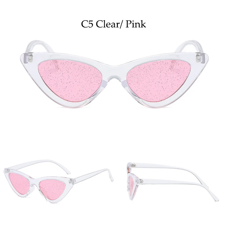 Новые маленькие Солнцезащитные очки женские винтажные кошачьи глаза очки оправа оттенок сексуальные блестящие линзы кошачий глаз очки Оттенки uv400