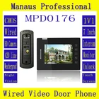 Smart Home Handfree Intercom System 1V1 Video Door Bell 7 inch color display screen Video Doorphone support to Mic&Speaker D176b