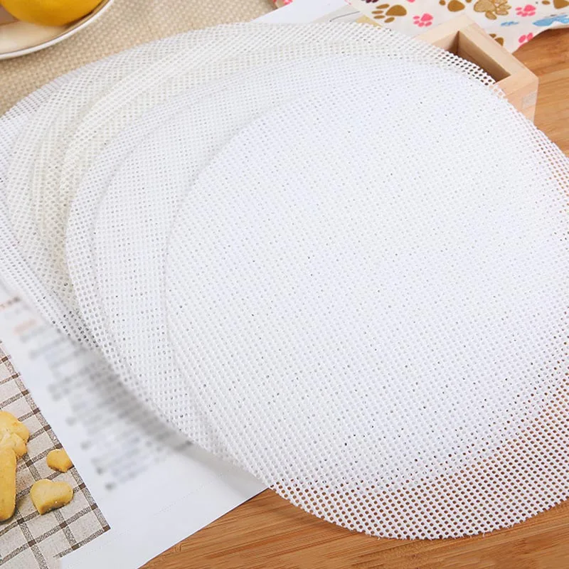 

5pcs Silicone Steamer Non-Stick Pad Round Dumplings Baking Pastry Mesh Mats JS22