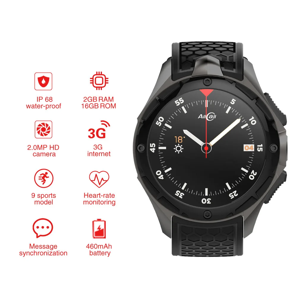 Новинка 3G gps Смарт-часы телефон 1,3" samsung AMOLED Android 7,0 2 Гб оперативной памяти, 16 Гб встроенной памяти, BT4.0 спортивные умные часы 2.0MP Камера монитор сердечного ритма