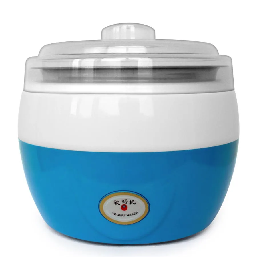 Электрический чайник йогурт многофункциональный автоматический Пластик или Нержавеющая сталь лайнер йогуртов мини автоматического домой йогурт машины - Цвет: Blue Plastic liner