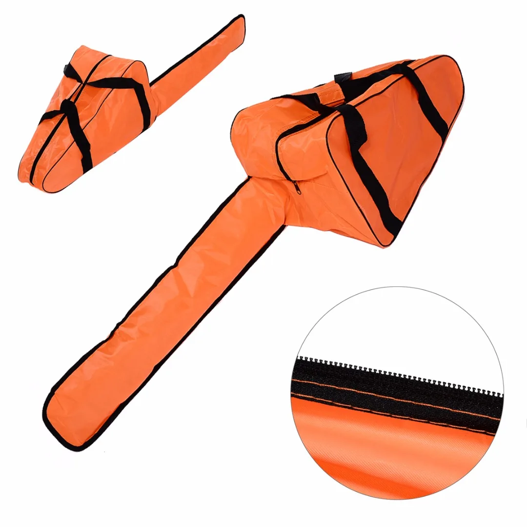 Mayitr Chainsaw Carrying Bag Case Oxford Fabric Chain Saw Protective Holdall Fit For 12`` / 14`` / 16`` Chainsaws Orange