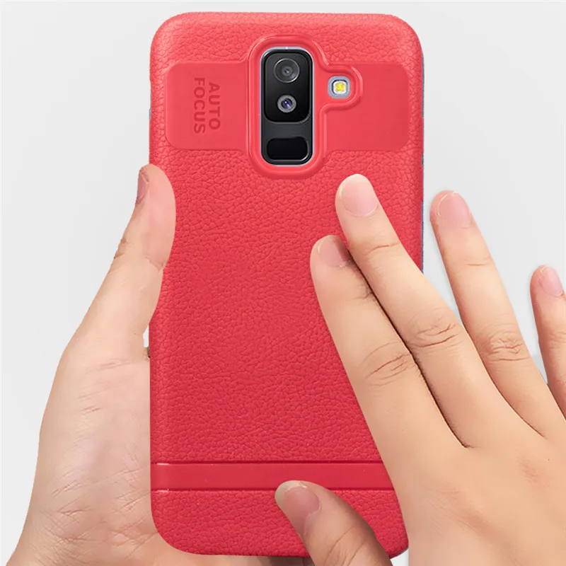 Ultra-Thin Case For Samsung Galaxy A6 A6Plus Case PU Leather Soft Silicone Full Cover For Samsung A6 A6 Plus Matte TPU Case (25)