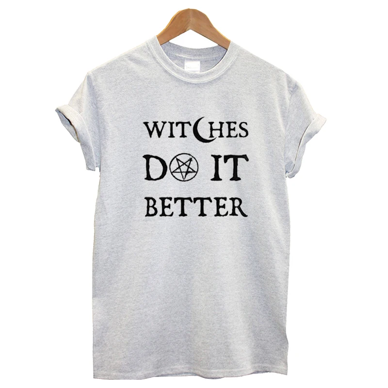 EnjoytheSpirit Witches Do It Better Футболка женская футболка ведьмы хорошее качество унисекс 100%