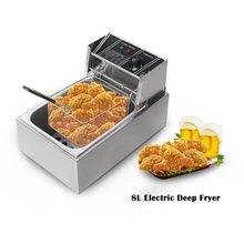 8L Electric Deep Fryer Stainless Electric Frying machine French fries Chicken Fryer 2500W 110V/220V Household/Commercial Hot Pot 8L Electric Deep Fryer Stainless Electric Frying machine French fries Chicken Fryer 2500W 110V/220V Household/Commercial Hot Pot
