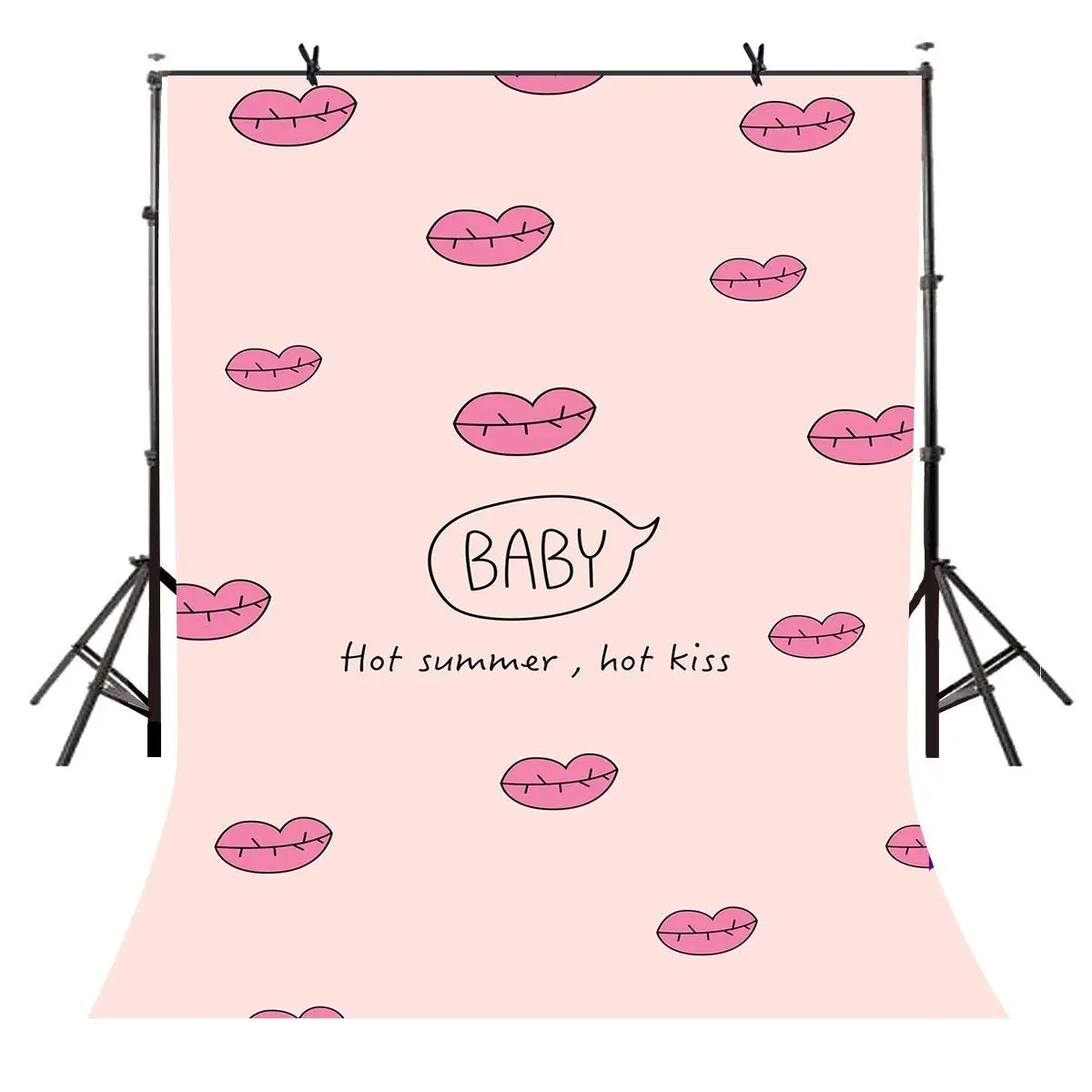 

150x220cm Simple Children Backdrop Hot Summer Hot Kiss Children's Minimalistic Photography Background