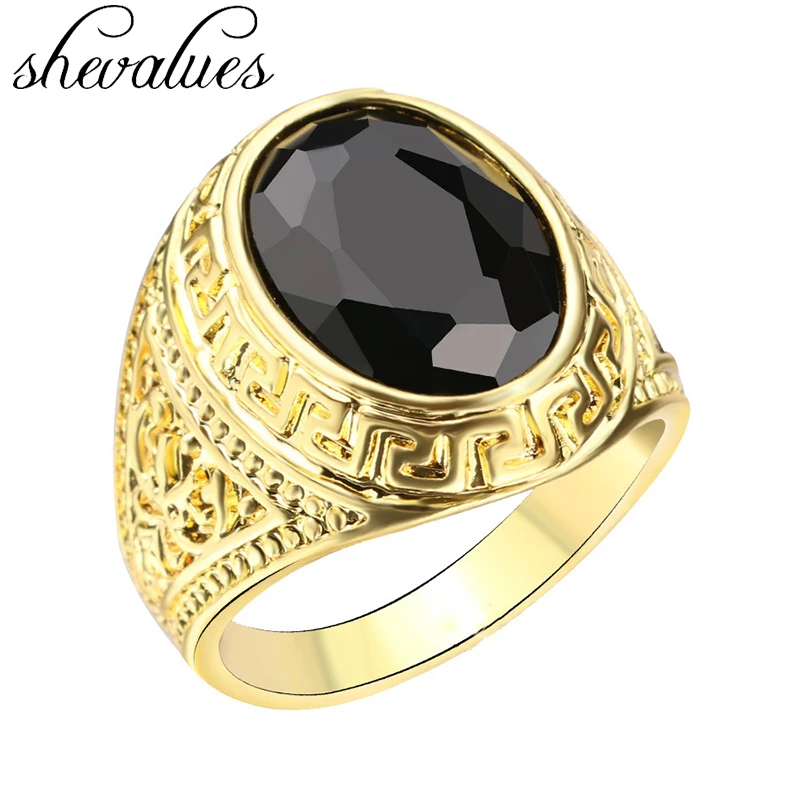 Shevalues Brand Hot Selling Classic Men Finger Ring 18k Gold Plated