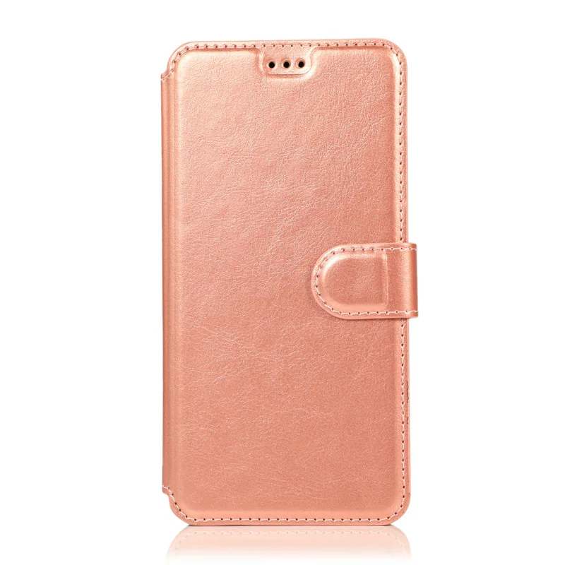 Кожаный бумажник чехол для телефона для huawei Y5 Y9 8X 8C чехол для huawei Y5 Y6 Y7 Y9 чехол со слотами для карт чехол в деловом стиле Funda - Цвет: Розовый