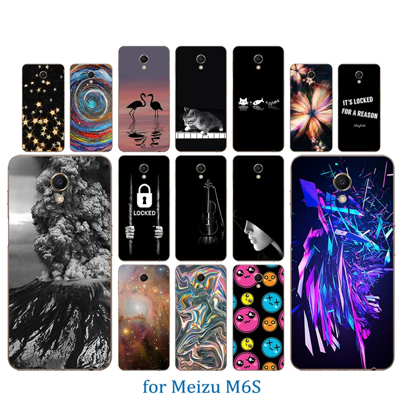5.7 inch For Meizu M6S Phone Case Silicone Soft TPU Capa for New Perfect Design Volcanic Pattern Full Protection Funda |