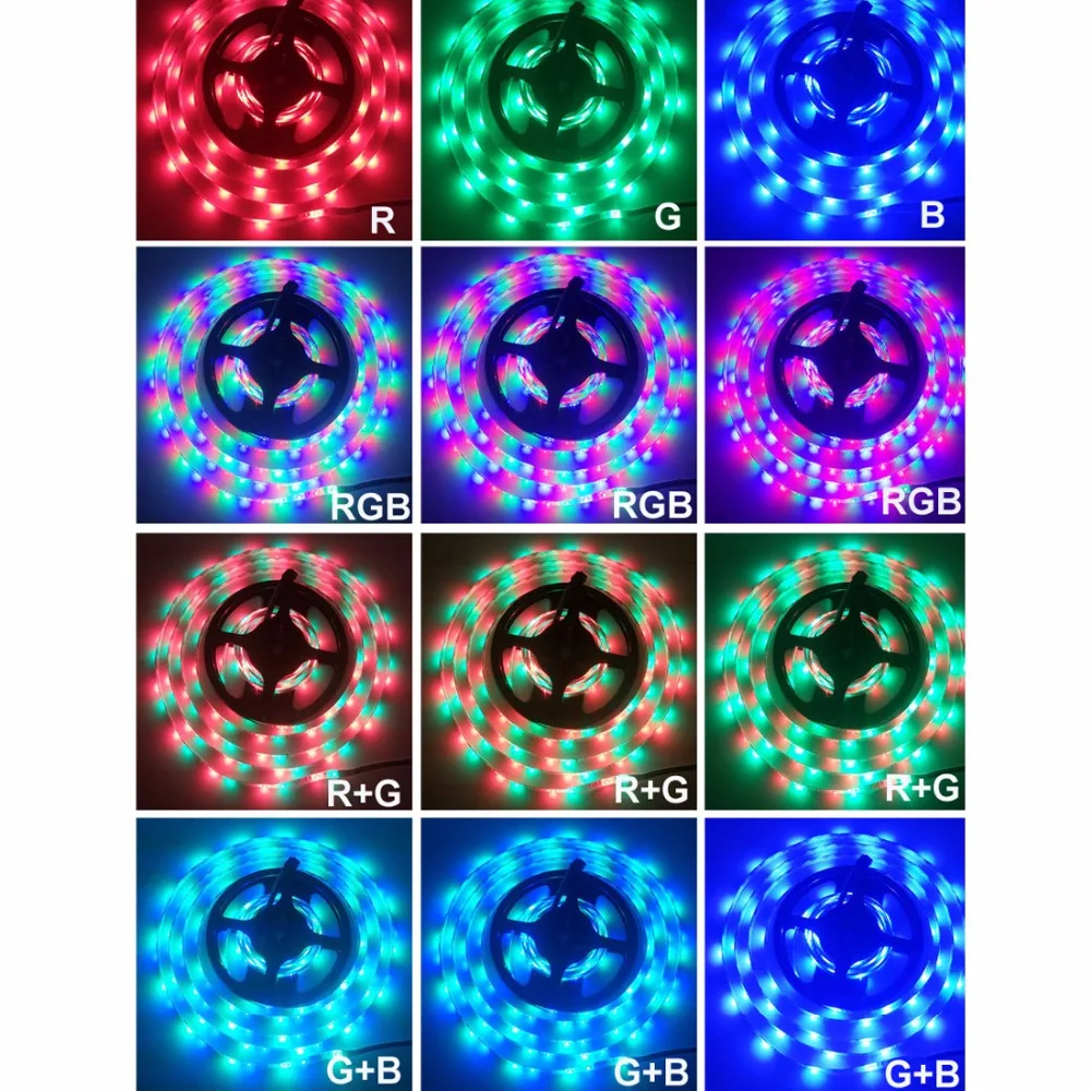 RGB светодиодсветильник 3528 SMD2835 гибкая светодиодная лента водонепроницаемая