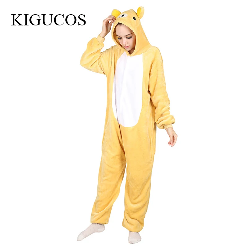 

KIGUCOS Cartoon Rilakkuma Onesies Women Cute Animal Pyjamas All in One Lovely Sleepwear Halloween Costumes Party Outfit