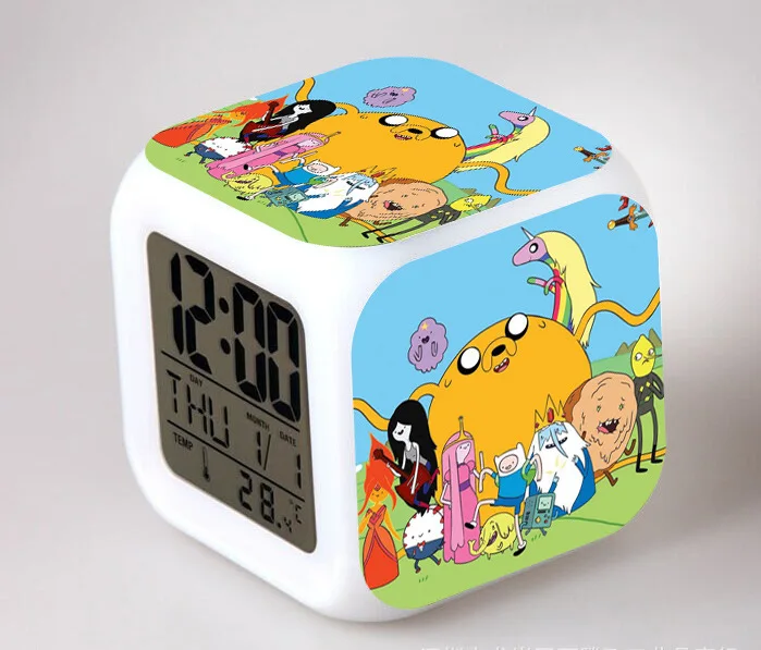 Горячая мультфильм reloj Цифровой де led Цвет ido 7 цветов флэш меняющие игрушки Детский будильник спальня ночные световые часы - Цвет: 7